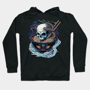 The great wave off kanagawa Ramen Bowl and skull Hoodie